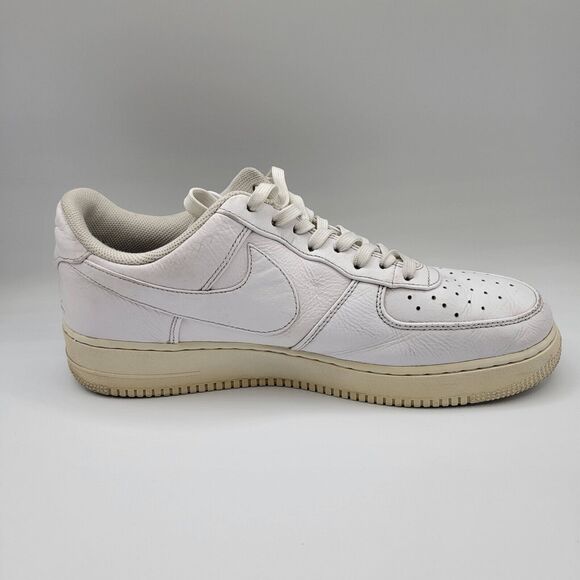 Nike Shoes Mens 12 Air Force 1 White Swoosh Sneakers AT4143-103 Athletic - Picture 10 of 11